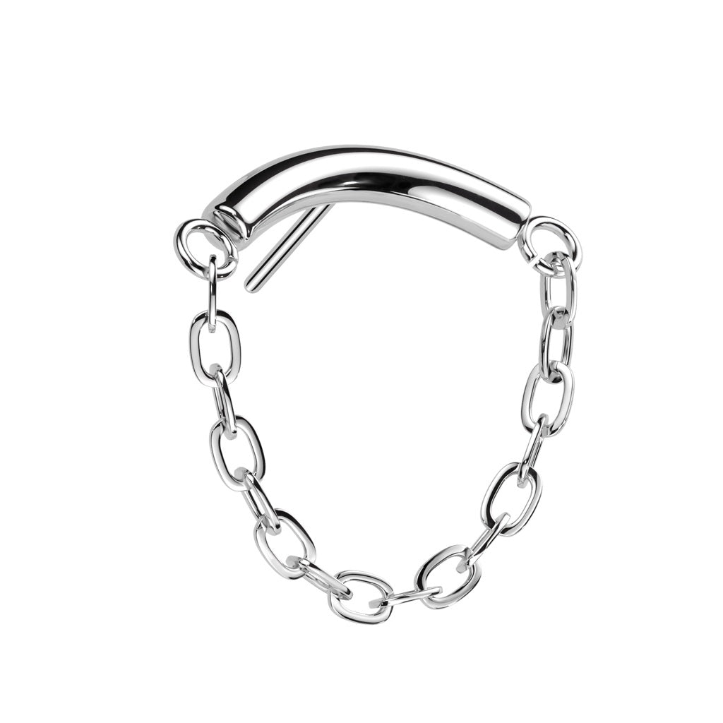 Titanium High Polish Chain Linked Curved Bar Threadless Push In Top B titanium-high-polish-chain-linked-curved-bar-threadless-push-in-top-b